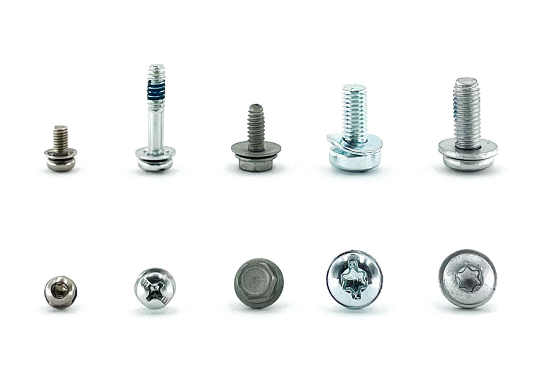 SCREWS WITH SPRING WASHERS
